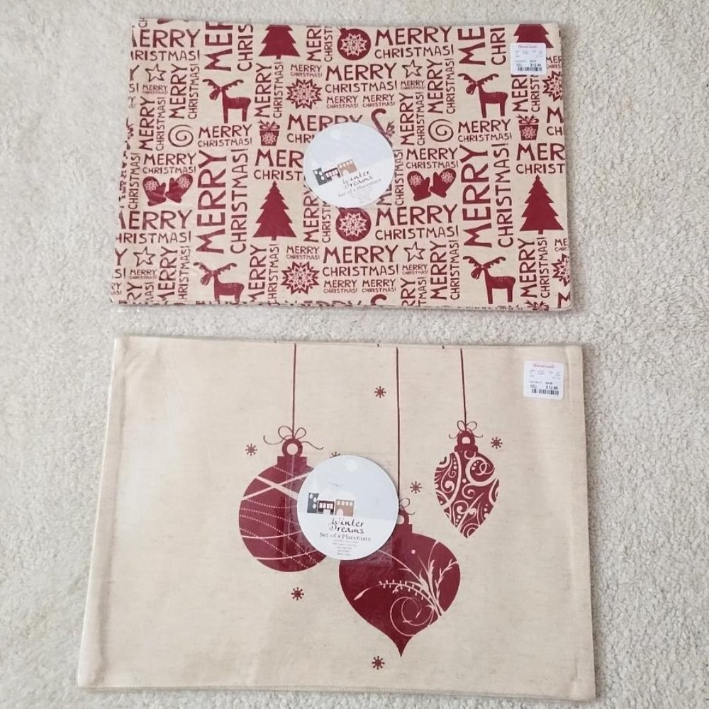 Winter Dreams Placemates 2 Different Design